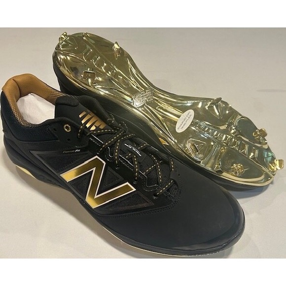 New Balance Fantom Fit REV Lite Steel Baseball Cleats Black Gold NIB - Size‎ 16 - Picture 5 of 13